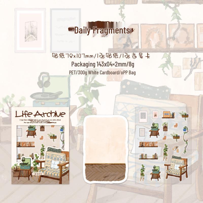 Twilight Landscape Stickers: Creative DIY Storage & Decompression Collage for Kids' Journals