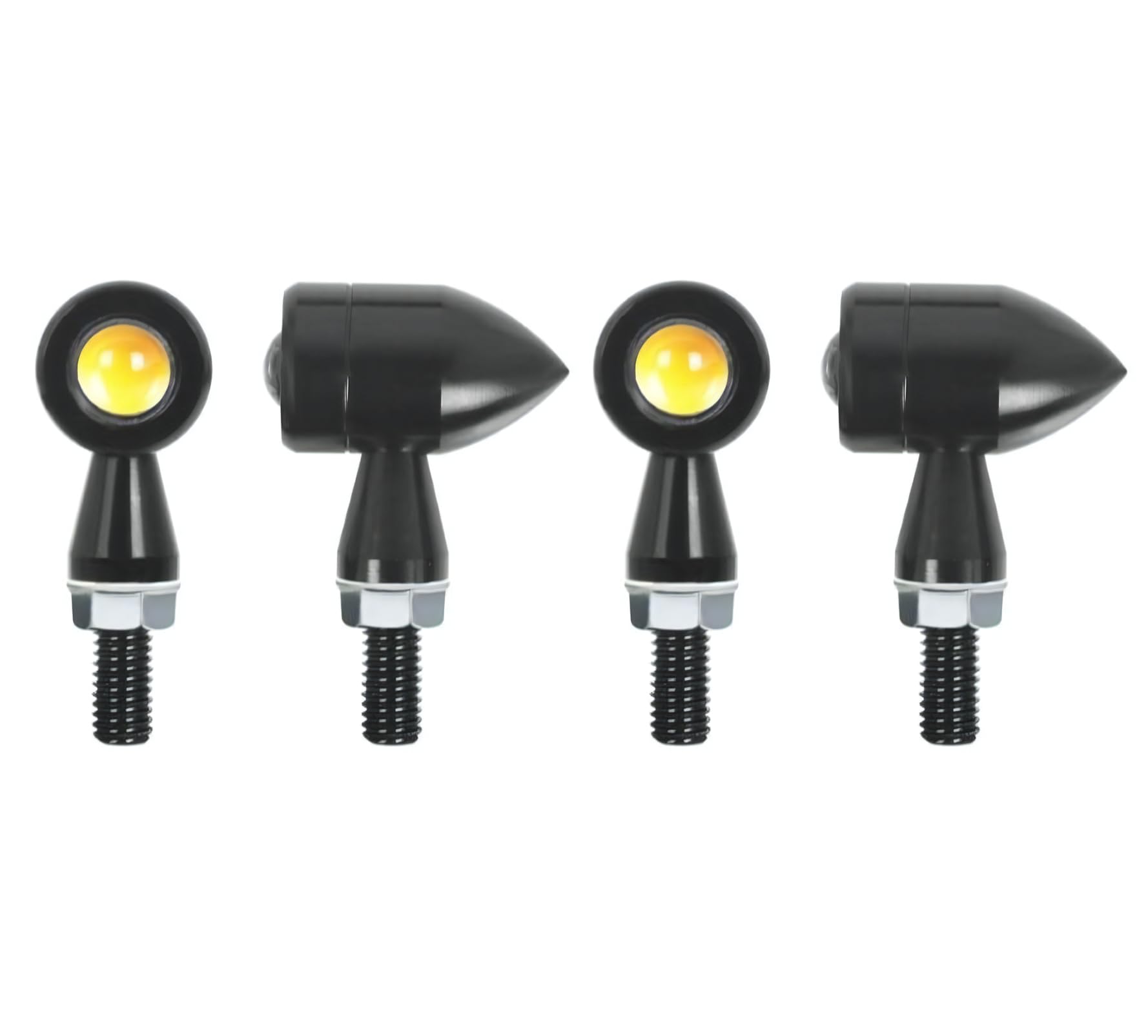 

azumafy Motorcycle Turn Signal LED Motorcycle Turn Signal Small Set of 4 12V Universal LED Turn Signal Waterproof Mini Ultra Small Brightness Yellow