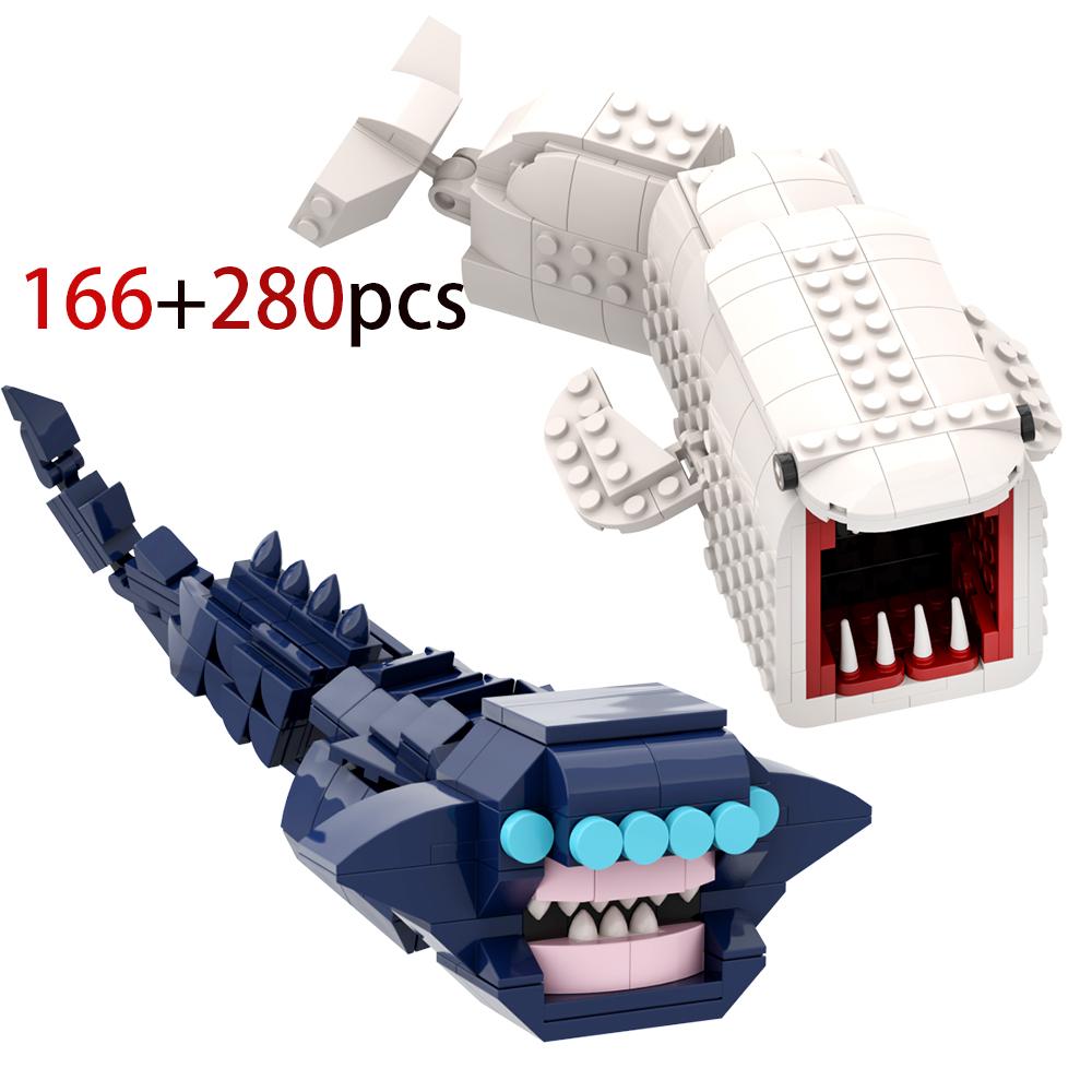 Mattoncini MOC Subnautica Sea Eater Bloop Gran Maj Modello Mattoncini Giocattoli di Assemblaggio per Bambini Fai da Te Educativi Regalo di Compleanno
