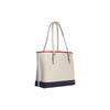 New COACH Mollie Leather Tote Bag, Shopping Bag, Handbag, Shoulder Bag Women's White CB650-SVNP