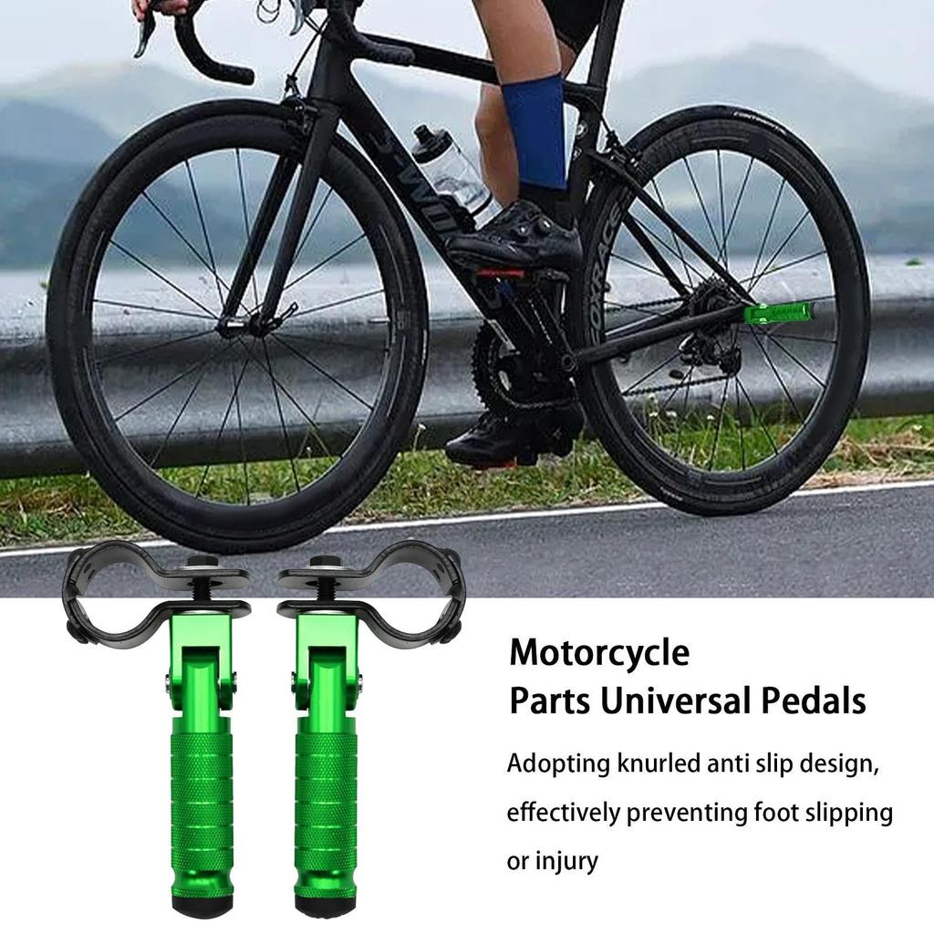 Motorcycle Foot Pegs Bike Step Bars Left and Right Set Aluminum Alloy Foot Pegs