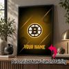 Custom Name Boston Bruins 5D Diamond Painting Personalized Full Drill Diamond Art Kit Gift