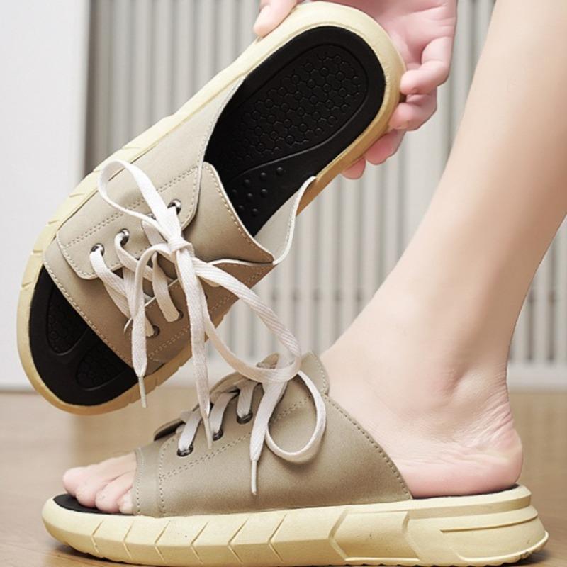 Men Slippers Outdoor Casual Sport Slippers Summer Open Toe Beach Shoes for Men Non-slip Platform Slipper Chanclas Hombre