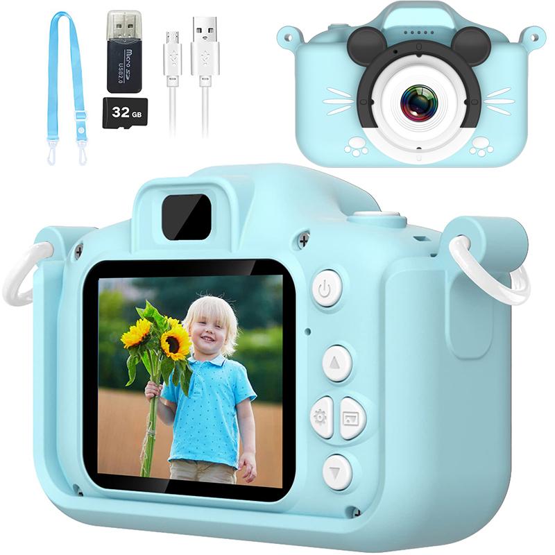 Jucării Mini Cameră Foto pentru Copii Ecran 2 inch HD Desene Animate Cameră Digitală pentru Copii Cameră Foto SLR Jucărie Drăguță Pentru Copii Cadouri de Ziua de Naștere Crăciun