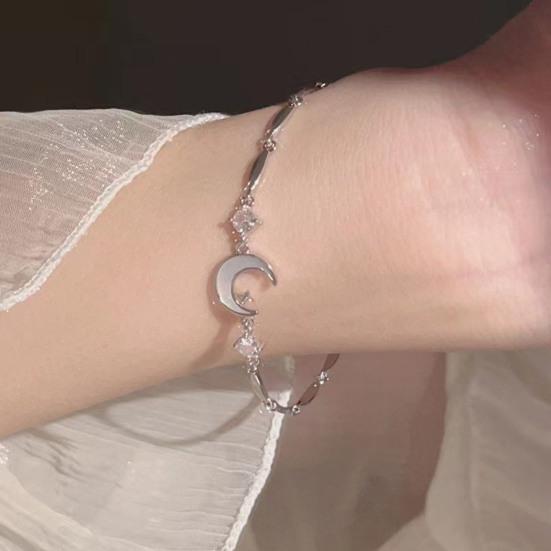 Rosa Zirkon Kirschblüten-Schleifenarmband Elegante Strass-Blumenkette Leichtes Romantisches Design Geschenk für Frauen Zarter Alltags Schmuck