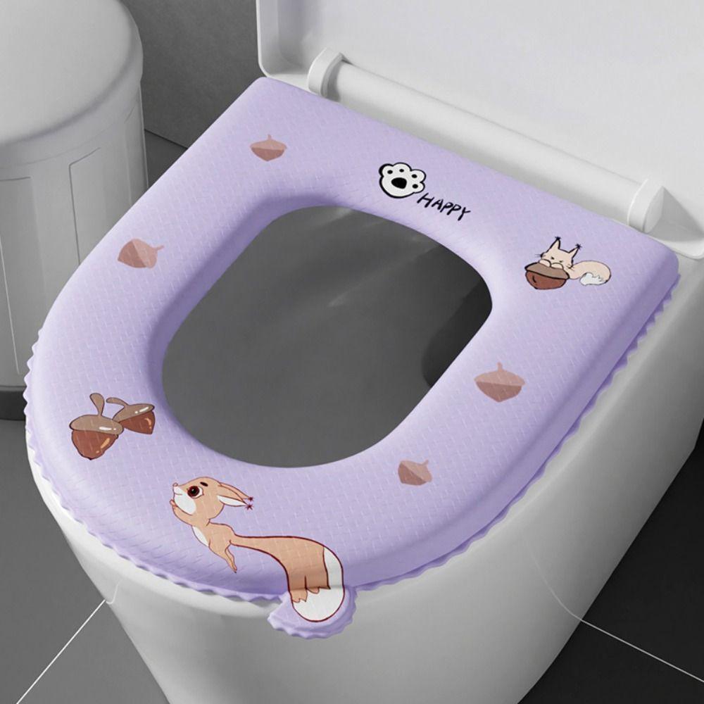 Waterproof Cute Toilet Seat Cover Cartoon Closestool Mat Universal Toilet Pad  Household