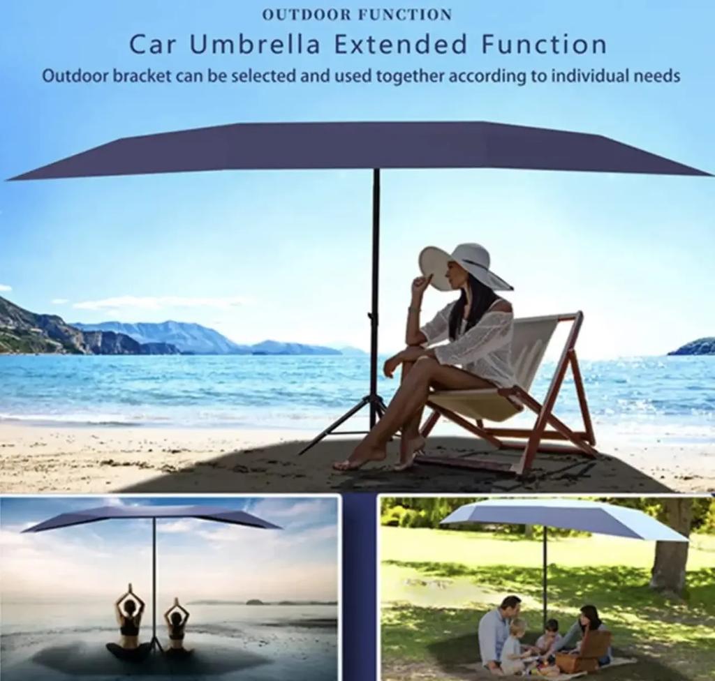 NUOVO Copertura Tetto Auto Ombrello Tenda Tettoia Tenda Parasole Copertura in Tessuto Oxford Impermeabile Protezione Anti-UV Copertura Tenda Senza Staffa