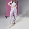 Adidas Dance Short Sleeve T-Shirt With Three Stripes Women Tops Silver Purple JI9794