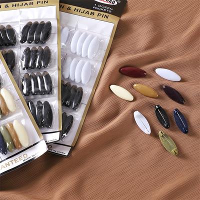 48 buc/cutie ace pentru hijab musulman Culoare alb-negru Ace de siguranță Agrafe Accesorii pentru coafură pentru femei