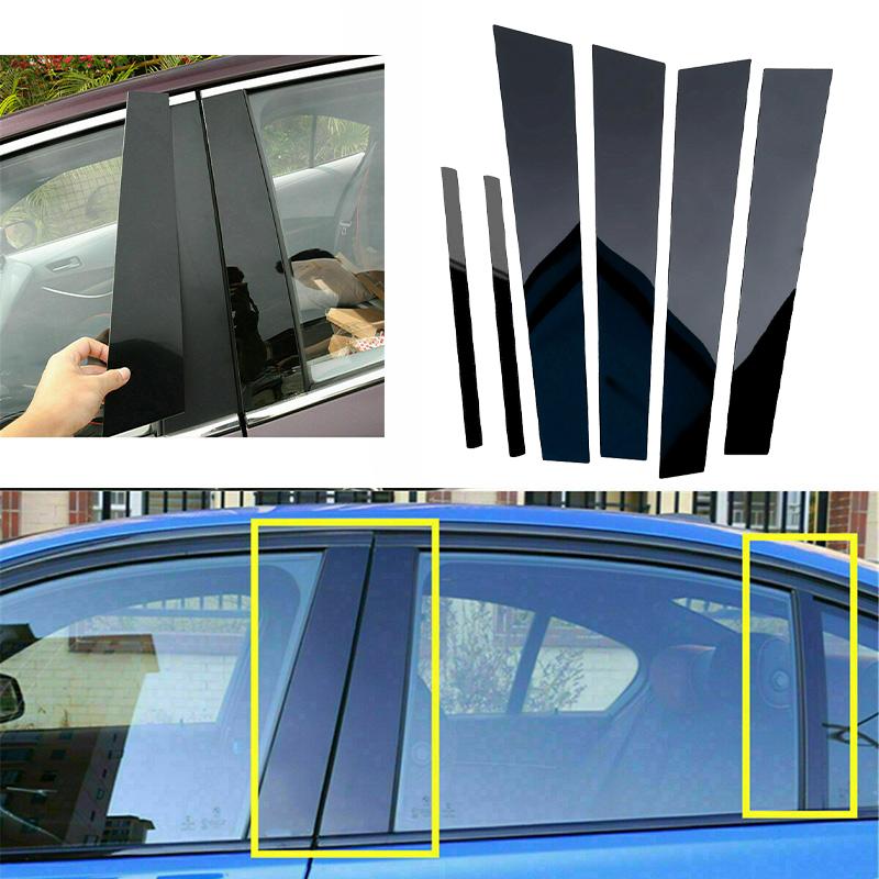 Glossy Black Window Pillar Post Trim Covers Fit For Dodge Charger 2011-2023 Exterior Car Door Column Sticker Styling Accessories