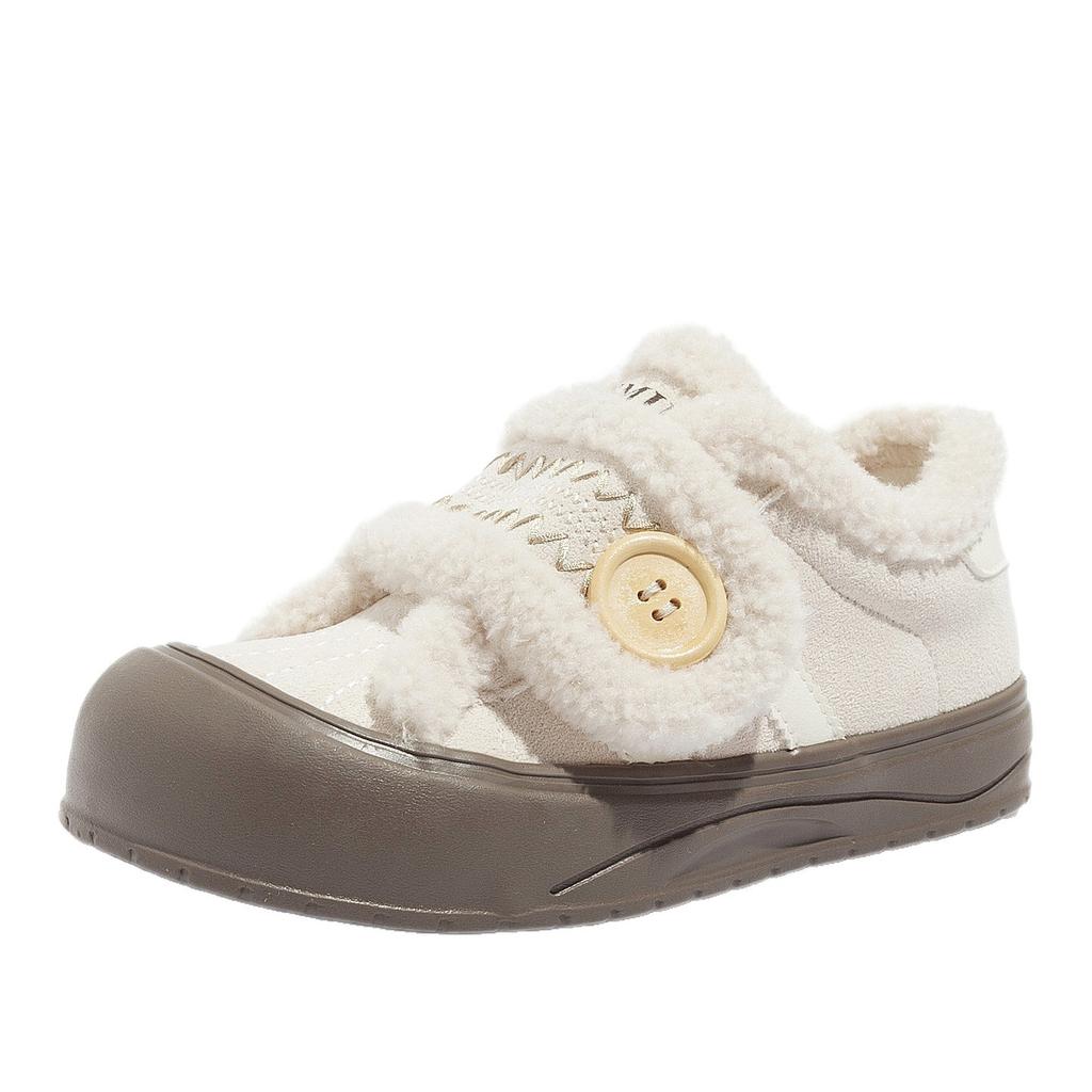 Belle platform Velcro German training shoes winter plush cotton shoes board shoes dad sneakers