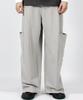 Deumakeu M Side Pocket Wide One-Tuck Real Street Sweat Pants Gray