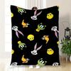 "Looney Tunes Character Phone Case Cover"Blanket Flannel Throw Blanket for Sofa, Bed, Travel, Camping, Office