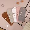 Cute Mini Jewelry Storage Bags Microfiber Leather Gifts Earring Ring Organizer Snap Button Necklace Packaging Pouch