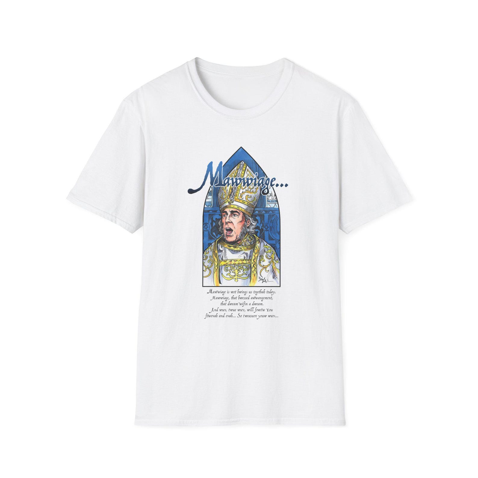Mawwiage Bishop from The Princess Bride T-Shirt | Wedding Quote Tee S