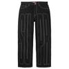 Inset Spellout Baggy Jean Black