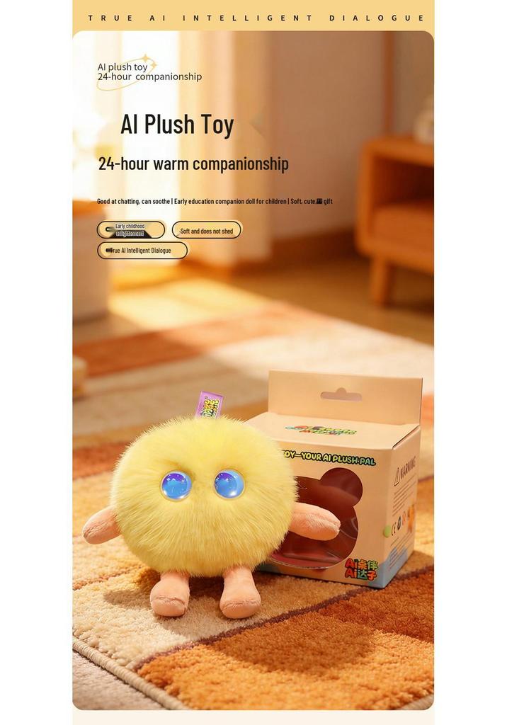 Interactive AI Robot Plush Toy: Conversational Pet for Kids, Learning & Companionship Gift