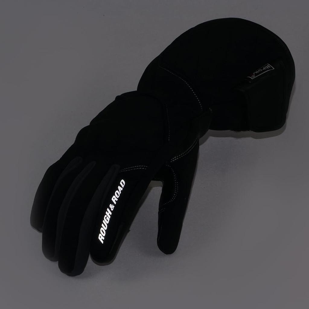 Primaloft CK Winter Gloves for RR8660BK3 ROUGH&ROAD Motorcycles, Black, Large,