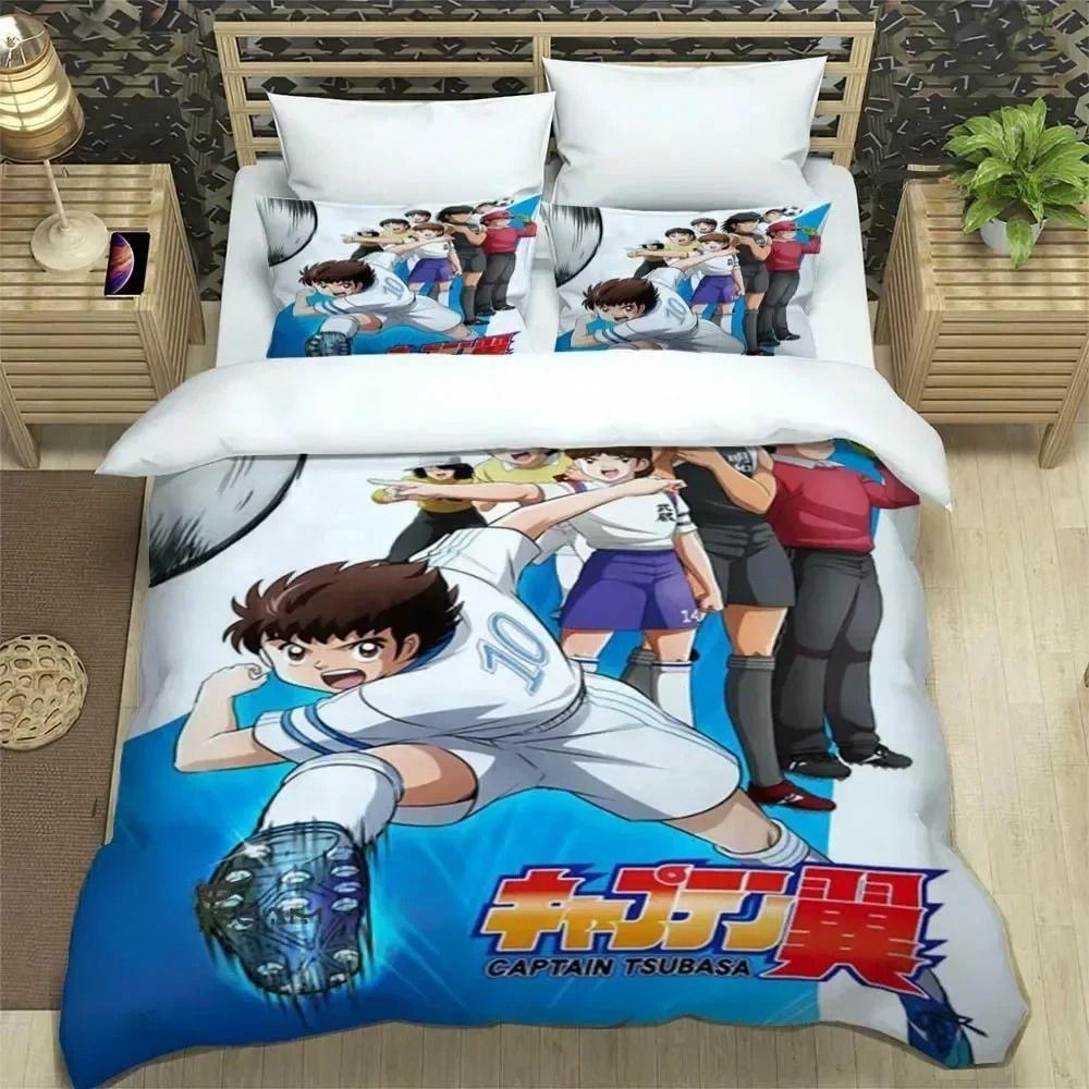 New Anime C-CAPTAIN TSUBASA Bedding Sets Duvet Cover Set With Pillowcase Twin Full Queen King Bedclothes Bed Linen Home Textiles