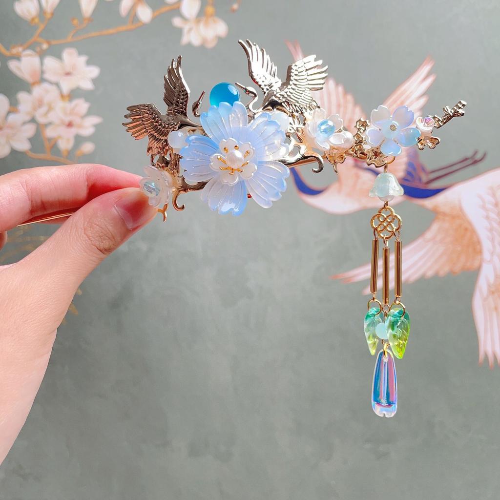 Chinese Style Children's Hair Crown Ancient Style Hanfu Headdress Little Girl Walking Fringe Hair Chuck Hairpin
