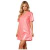 Womens Waterproof Sleep Dress V Neck Short Sleeve Side Split Loose Mini Dress Oversized T-Shirt