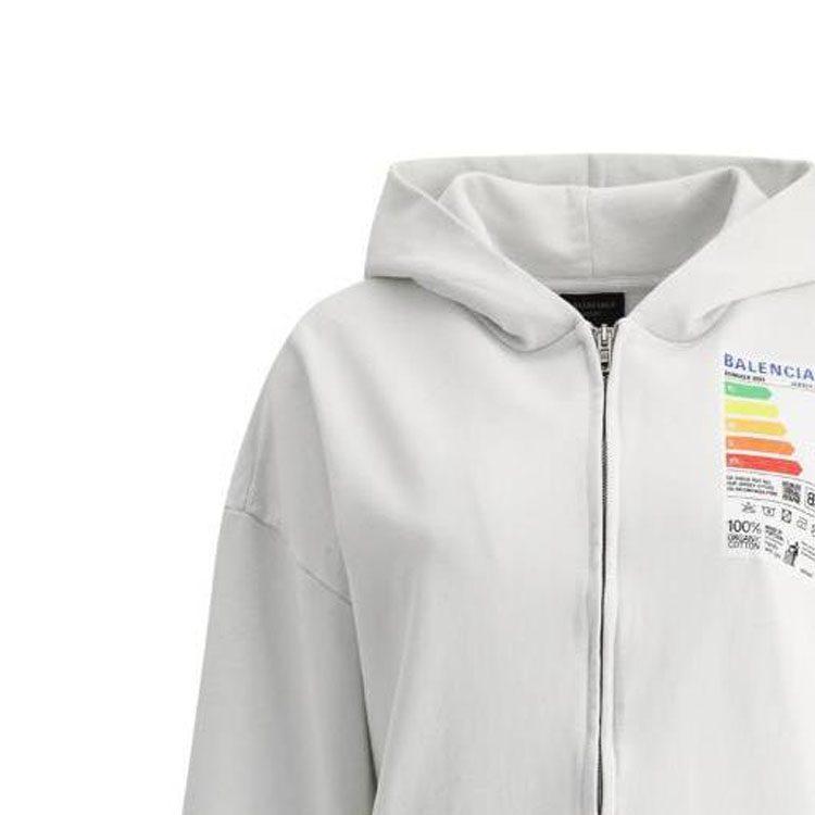 Balenciaga SS23 Sweatshirt Loose Fit Women's White 744454TOVD69012