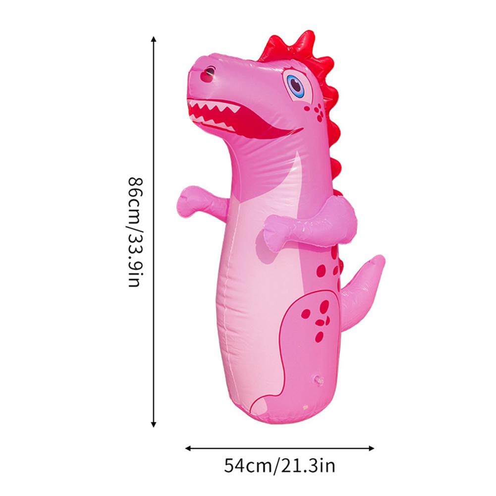 Inflatable Punching Bag Leakproof Inflatable Dinosaur Tumbler Punching Bag Bounce-Back Punch Bag for Karate Taekwondo MMA