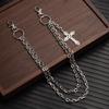 Vintage Cross Double Chain Waist Chain Sweet Cool Style Personalized Jeans Chain Trendy Cool Personality Accessories