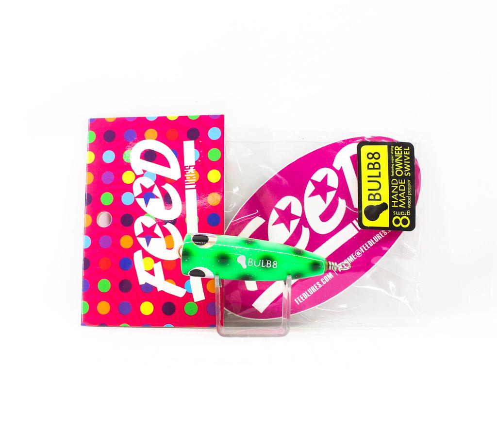 Feed Bulb 8 Hand Made Wood Popper Floating Lure 8 Grams 12 (4012)