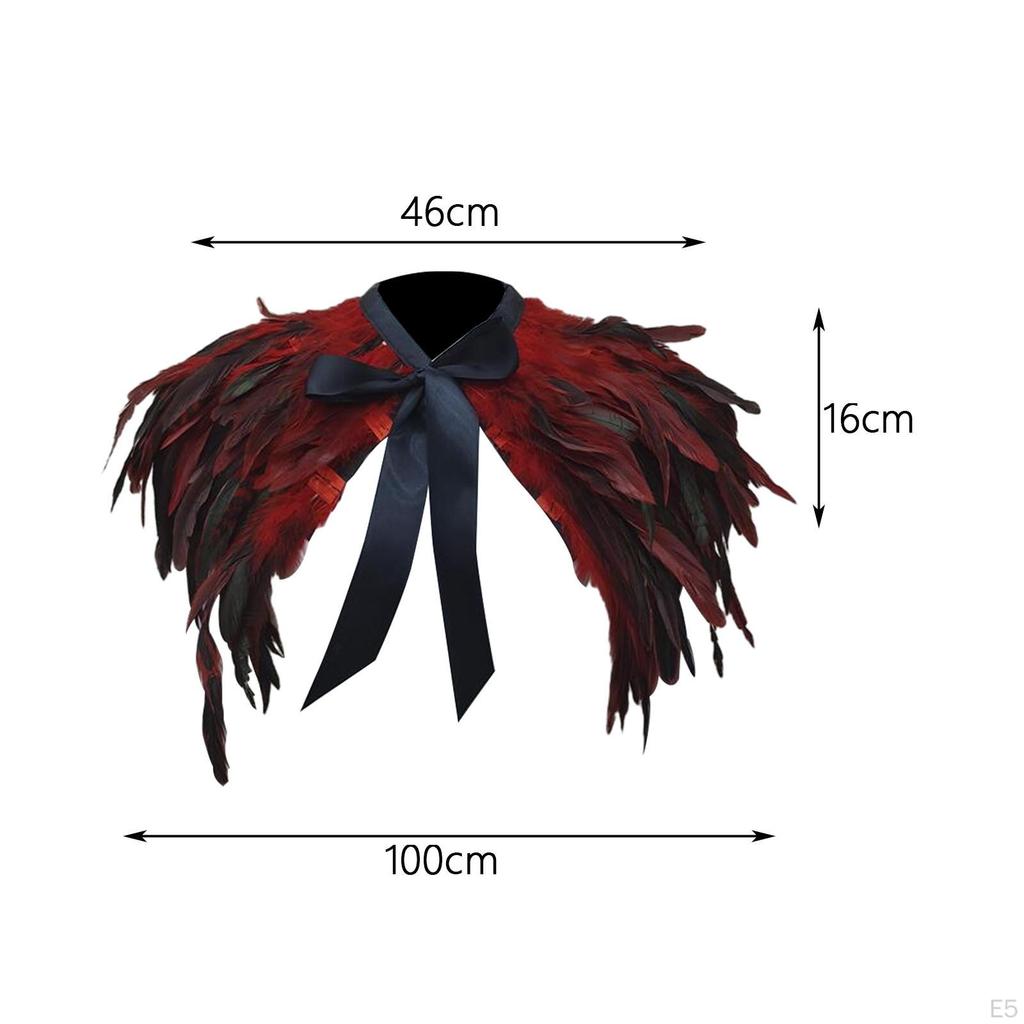 Artificial Feather Cape, Scarf, Halloween Shrug, Multi-layer Accessories, Women, Comfortable