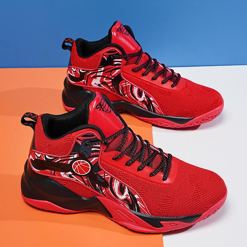 2025 Men's Basketball Shoes Cushioning Anti-Skid Sneakers Fitness Training Popcorn Rubber Sole Sports Casual Shoes
