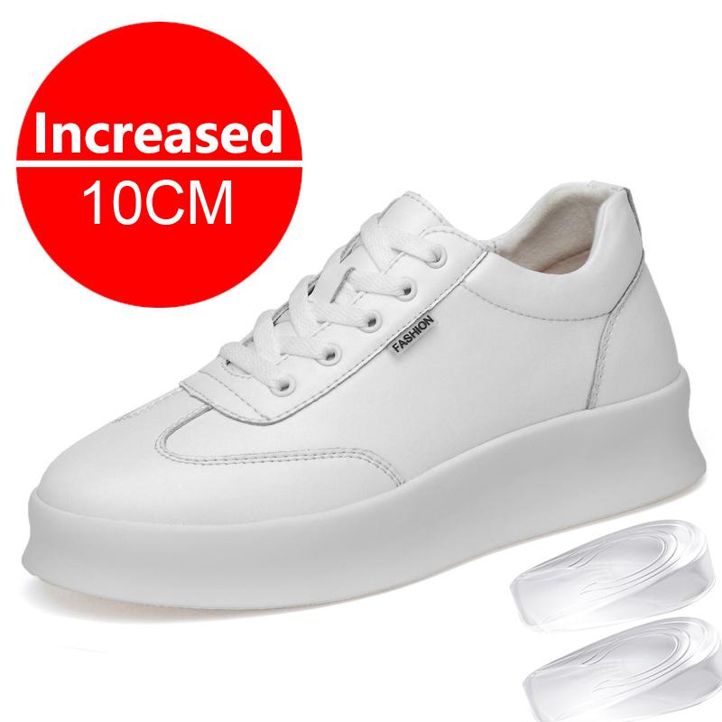 Mode Nieuwe Witte Heren Casual Sneakers Outdoor Platform Hardloopschoenen Ademende Heren Sportschoenen Lichte Wandelschoenen 10cm Hoger Makende Schoenen