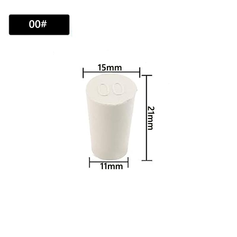 1~26pcs Lab Rubber Stoppers Solids White Tapered Plugs for Chemistry Flask Test Tube Alkali-Resistant Sealing Bungs 7