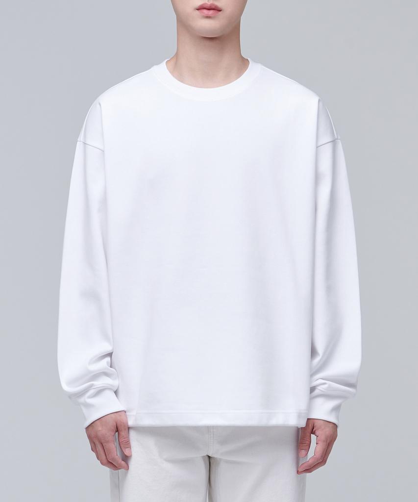Musinsa Standard Flat Terry Oversized String Sweatshirt [White]