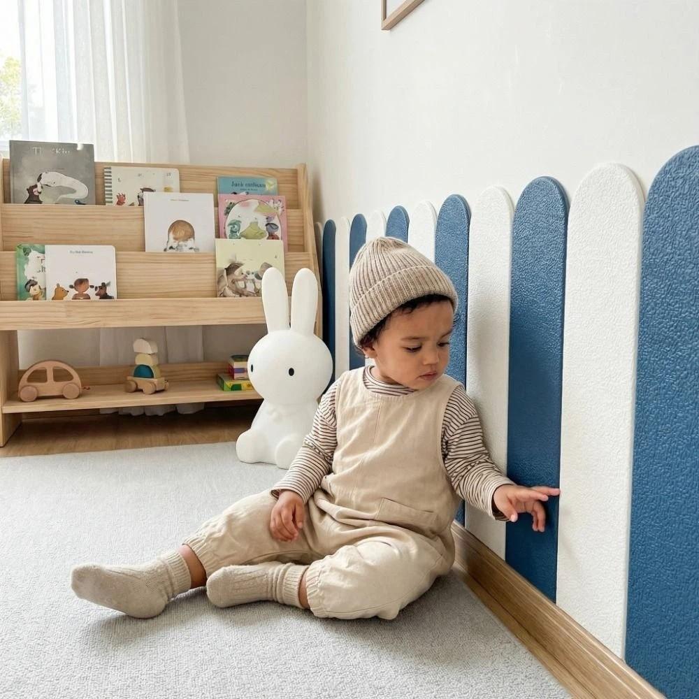 10 pieces/set Self-adhesive Anti-collision Wall Sticker Solid Color Soft Wall Mat  Kindergarten