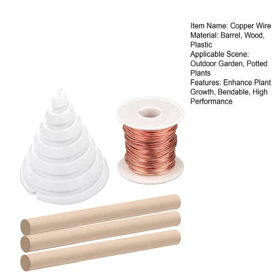 Pure Copper Wire Electroculture Gardening Set Enhance Plant Growth Coil Winding Jig for Indoor And Outdoor Gardens