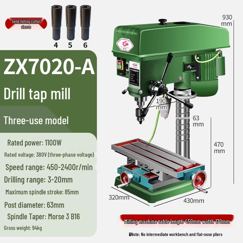Shushang Industrial Grade Multi-functional Bench Drill Press High Power Household Drill Tap Combo