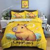 3D Adorable Lovely Carton Capybara Print Beding Set Soft Duvet Cover featuring Pilowcases Adult People plus Children Beding Set Premium Gifts