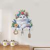 Wooden Colorful Pattern Diamond Painting Art Hooks A Row of 3 Hooks Diamond Art Craft Wall Hooks for Home Office Decor