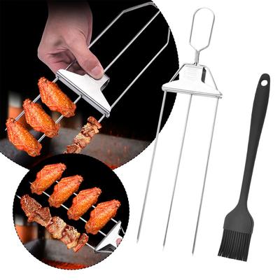 Şiş Şiş Kaboblar İçin Şişler 3 Yollu 3 Çatallı Barbekü