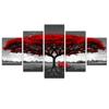 Red Trees and Big Trees Abstract Canvas Painting On The Wall Art Posters Prints Wall Pictures for Living Room Home Wall Decor
