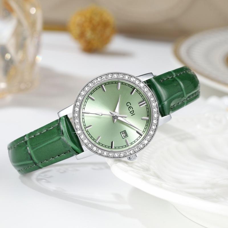 Full Diamond Light Luxury Women'S Fashion Calendar Luminous Waterproof Belt Quartz Watch