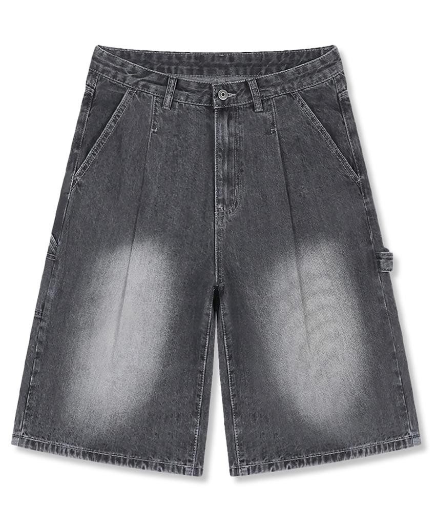 NTET Urban Carpenter Bermuda Denim Pants (Gray)