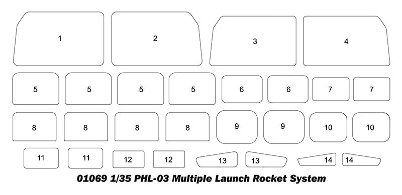 Trumpeter 1/35 Chinese Army Type 03 300mm 12-barrel Self-Propelled Rocket Launcher Plastic Model 01069