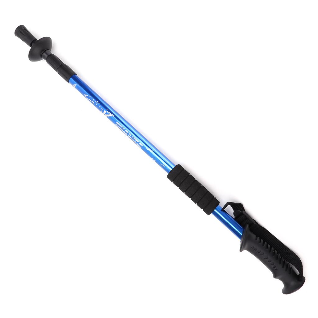3 Section ShockAbsorbing Trekking Pole Straight Handle Aluminum Alloy Walking Sticks