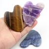 Natural Stone Crystal Gouache Scraper Rose Quartz Gua Sha Tool Neck Massager For Face Lifting Wrinkle Remover Beauty Health Gift