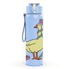 1PC Single Goose Duck Cartoon Print 750ml Color Plastic Sports Water Bottle Leakproof Flip Straw Lid Suitable for Sports Office Home Use