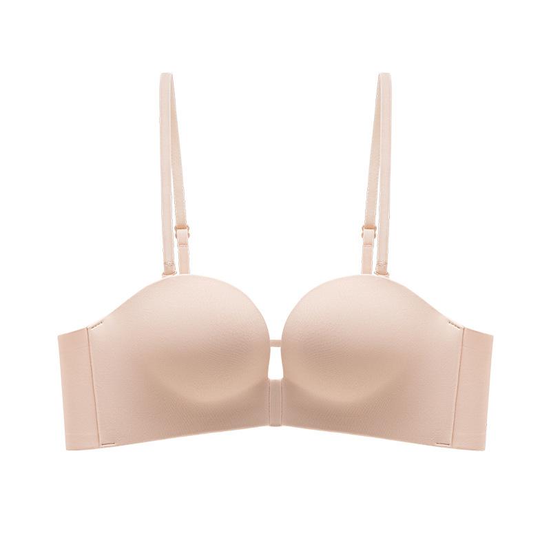 Seamless Push-Up Strapless Bra for Women with Small Chest - Sexy Cross Back, Wireless Side Support