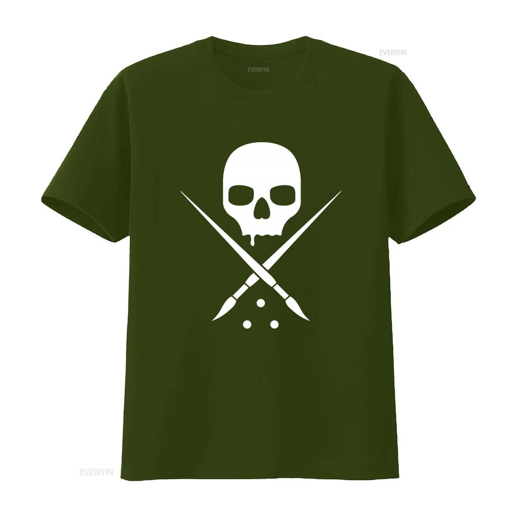 Sullen Unisexs Standard Issue Hip Hop Skull Print T Shirt Adult Fashion Vintage Washed Versatile Comfortable Breathable Streetwear