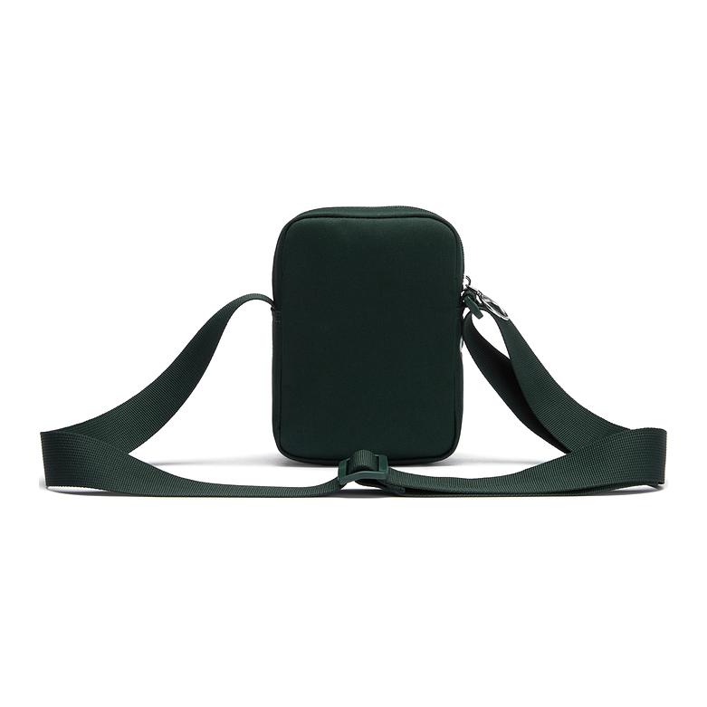 Lacoste Fashion Trend Print Fabric Camera Bag Men Shoulder Bag Dark-Green NH4629RG-N47